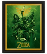 The Legend of Zelda - Link gerahmtes 3D Bild