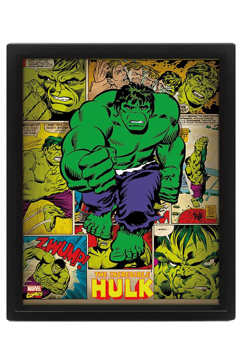 Marvel Retro, Hulk 3D Bild - instinctive comic & movie merch store, 14,90