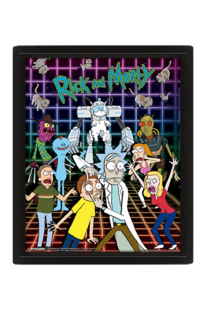 Rick And Morty, Characters Grid 3D Bild