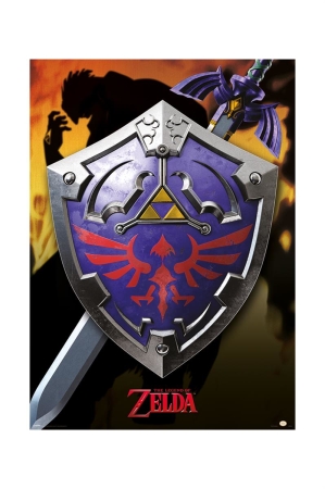 Zelda, Hylian Shield Metallic Poster