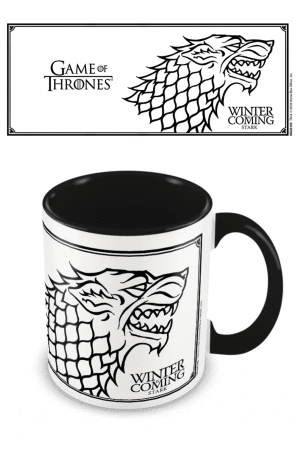 Game Of Thrones, Stark Coloured Inner Tasse Schwarz