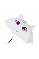 Kawaii, Einhorn mit Regenbogen Schwanz Regenschirm