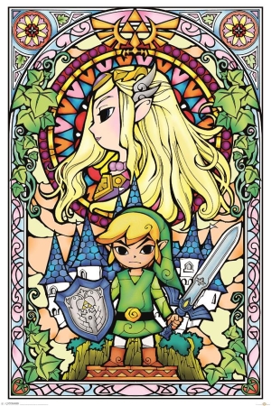 The Legend Of Zelda - Buntglasfenster Maxi Poster