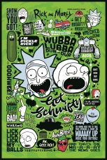 Rick & Morty - Zitate grün Maxi Poster