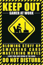 Gamer At Work Maxi Poster