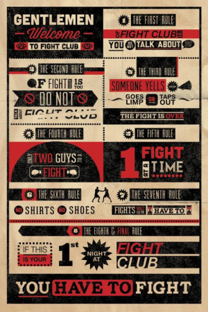 Fight Club - Rules Infographic Maxi Poster