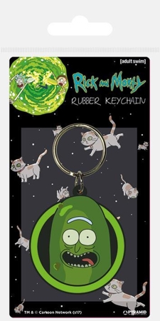 Rick &amp; Morty - Pickle Rick Rubber Keychain / Schl&uuml;sselanh&auml;nger