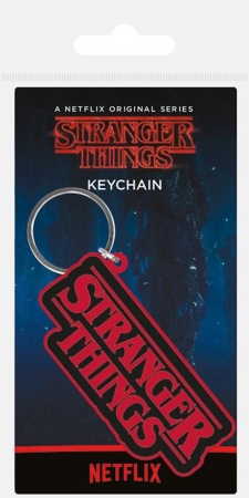 Stranger Things - Logo Rubber Keychain / Schl&uuml;sselanh&auml;nger