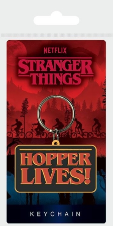 Stranger Things - Hopper Lives Rubber Keychain / Schl&uuml;sselanh&auml;nger