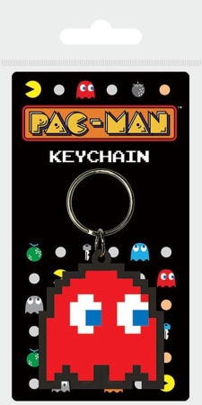 Pac-Man - Blinky Rubber Keychain / Schl&uuml;sselanh&auml;nger