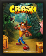 Crash Bandicoot - Game Over - Framed 3D Picture /...