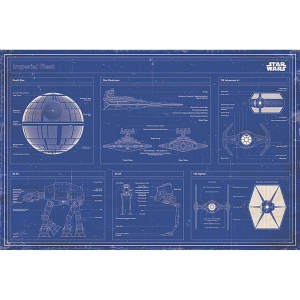 Star Wars - Flotte des Imperiums Blueprint Maxi Poster