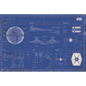 Star Wars - Imperial Fleet Blueprint - Maxi Poster
