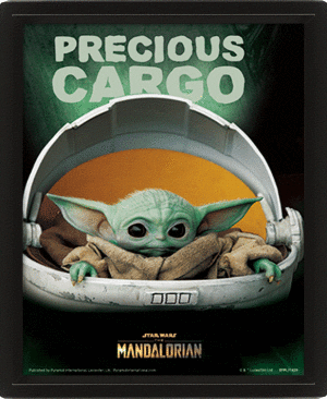 Star Wars - The Mandalorian - Precious Cargo - Framed 3D Picture / gerahmtes Bild