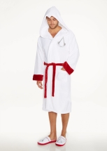 Assasins Creed -  Assasin White Bath Robe/Bademantel Logo...