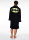 Batman - DC Comics Fleece Bath Robe/Bademantel Black Original Logo Front&amp;Back No Hood Black Belt