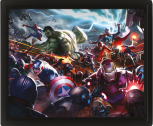 Marvel - Versammlung der Helden gerahmtes 3D Bild