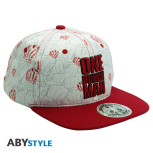 One Punch Man - Beige &amp; Red Punches Snapback Cap