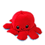 Oktopus Plüsch wendbar Rot zu Blau 30cm