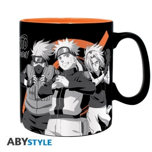 Naruto - Gruppe schwarz weiß Tasse