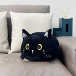 Cushion, Mochi Katze Plüsch schwarz 35cm