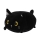 Cushion, Mochi Katze Plüsch schwarz 35cm
