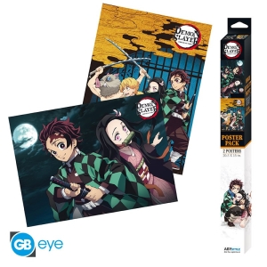 Demon Slayer - Gruppe & Duo Chibi Poster Set