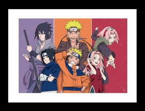 Naruto Shippuden - Erwachsene und Kinder gerahmtes Bild