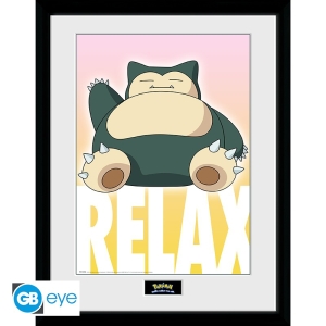 Pokemon - Relaxo gerahmtes Bild