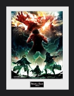 Attack on Titan - Eren vs. Titan gerahmtes Bild