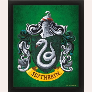Harry Potter - Slytherin Emblem gerahmtes 3D Bild