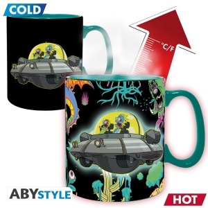 Rick & Morty - Raumschiff thermoeffekt Tasse