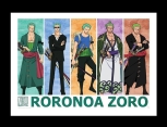 One Piece - Piratenjäger Zorro gerahmtes Bild