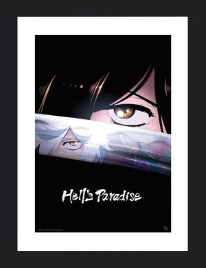 Hells Paradise - Teaser Art gerahmtes Bild