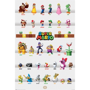 Super Mario Bros - Charaktere Maxi Poster