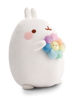 Nici, Molang - Molang mit Regenbogenblume in Geschenksverpackung Plüsch 25cm
