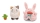 Nici, Angy Katze mit Kaktus und Hasenkostüm Plüschtier in Geschenkbox 10cm