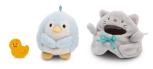 Nici, Waddle Pinguin mit Ende und Katzenkostüm Geschenkbox 10cm
