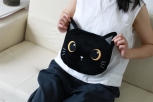 Cushion, Mochi Katze heizbar Plüsch schwarz