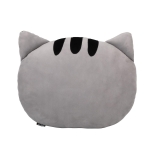 Cushion, Mochi Katze Kopf Plüsch 35cm grau
