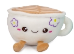Kaffeetasse mit Schaum weiß Plüsch 20cm