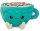 Kaffeetasse mit Schaum grün Plüsch 20cm