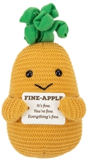 Positive Ananas mit Hessiansack Plüsch 15cm