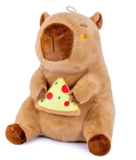 Capybara mit Pizza Plüsch 55cm