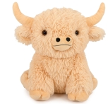 Bulle mit Hörnern beige Plüsch 40cm