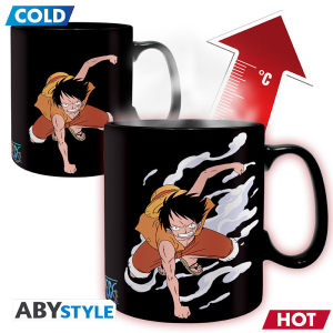 One Piece - Ruffy & Ace thermoeffekt Tasse