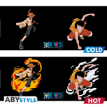 One Piece - Ruffy & Ace thermoeffekt Tasse