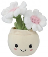 Gänseblümchen im weißen Topf Plüsch...