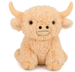 Bulle mit Hörnern beige XXL Plüsch 80cm