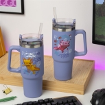 Minecraft - Axolotl Thermobecher mit Strohhalm